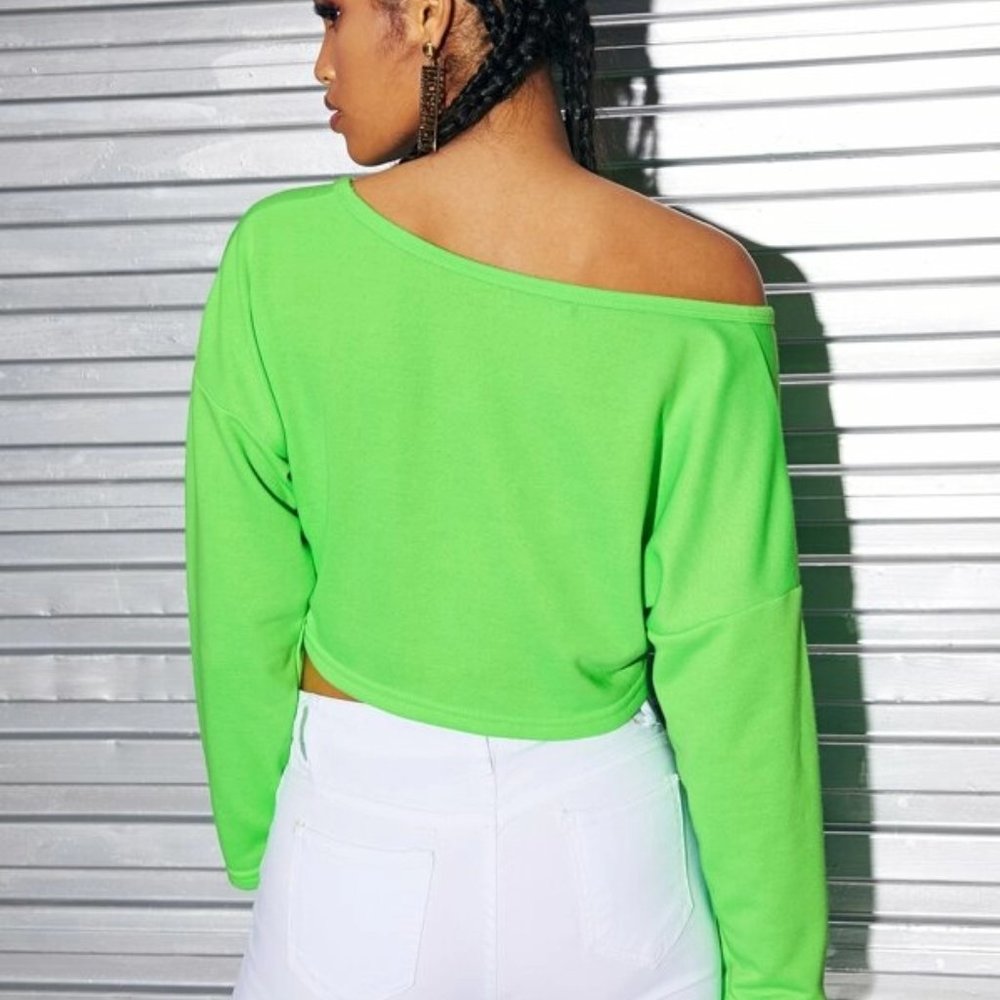 SheIn Neon Green Crop Top